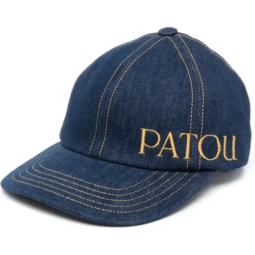 Denim Baseball Cap mit Logo-Stickerei , Damen, Größe: S - Patou - Modalova