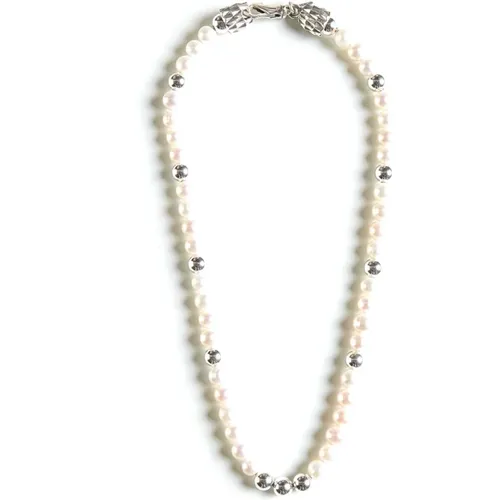 Silver Jewelry Perle Necklace , male, Sizes: ONE SIZE - Emanuele Bicocchi - Modalova