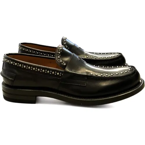 Men's Rock Style Leather Loafer , male, Sizes: 10 UK, 9 UK, 9 1/2 UK - Fabi - Modalova