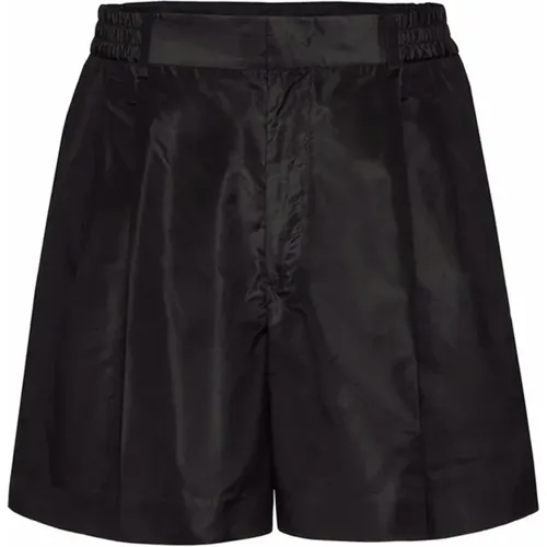 Schwarze Seiden Shorts mit elastischem Bund - Valentino - Modalova