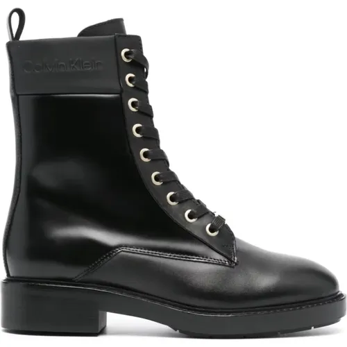 Sole combat boot wl , female, Sizes: 6 UK, 8 UK, 7 UK, 4 UK, 5 UK - Calvin Klein - Modalova