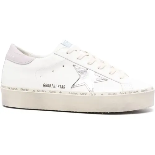 Leather Sneakers with Star Detail , female, Sizes: 3 UK, 4 UK, 5 UK, 7 UK - Golden Goose - Modalova