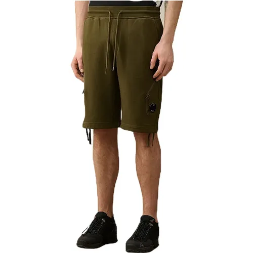 Diagonal Raised Fleece Jogging Shorts , male, Sizes: L, XL, M, S - C.P. Company - Modalova