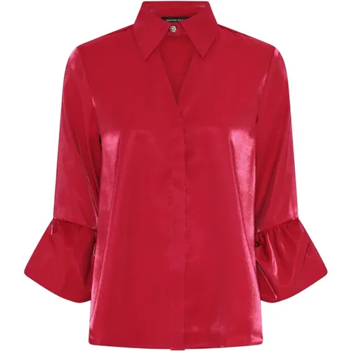 Elegante Rote Bluse Encalyptabbbaria Stil , Damen, Größe: L - Bruuns Bazaar - Modalova