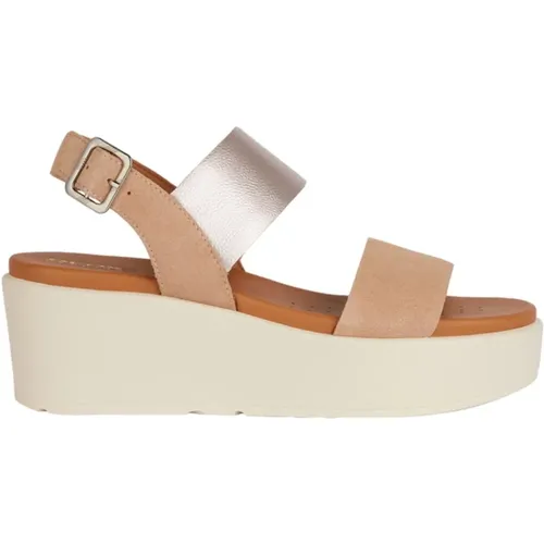 Wedge Sandals , female, Sizes: 7 UK, 8 UK, 6 UK, 3 UK, 4 UK, 5 UK - Geox - Modalova