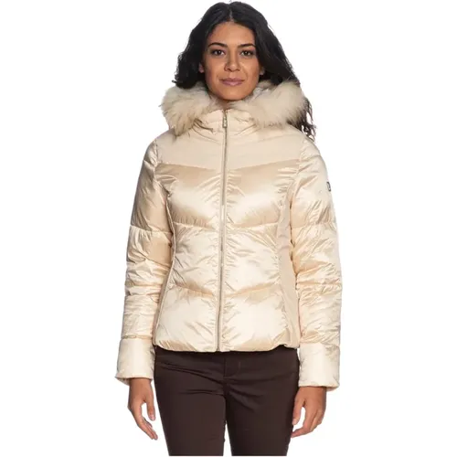 Medium Women's Fur Hooded Jacket , female, Sizes: L - YES ZEE - Modalova