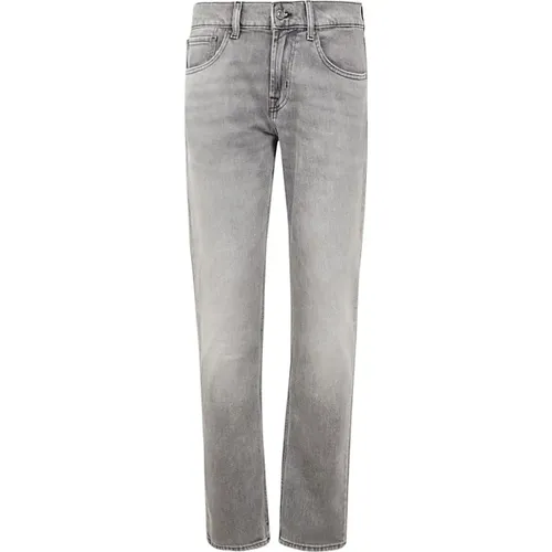 Graue Straight Growth Jeans , Herren, Größe: W32 - 7 For All Mankind - Modalova