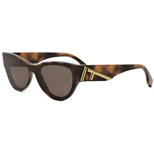 Braune Sonnenbrille für Frauen Ss24 , Damen, Größe: ONE Size - Fendi - Modalova