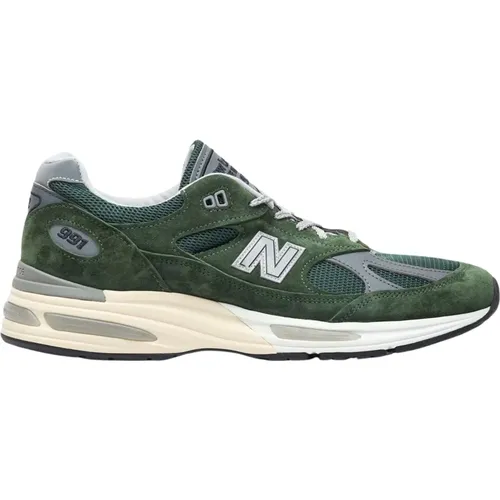 Wildleder Mesh Sneakers Logo Stickerei , Herren, Größe: 42 EU - New Balance - Modalova