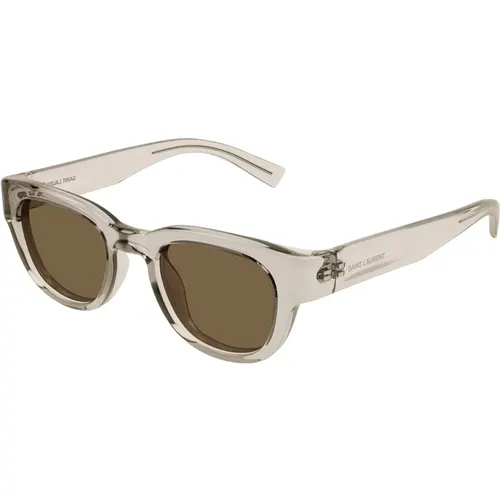 Round Vintage Style Sunglasses , unisex, Sizes: 46 MM - Saint Laurent - Modalova