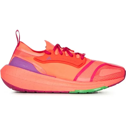 Neon Orange Sneakers with Primeknit Upper , female, Sizes: 5 1/2 UK, 4 1/2 UK - adidas by stella mccartney - Modalova