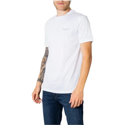 Herren T-Shirt, weiß , Herren, Größe: L - Armani Exchange - Modalova