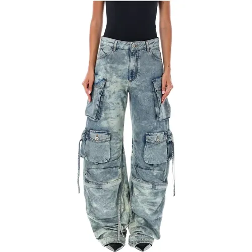 Bleached Fern Cargo Pants , female, Sizes: W26, W29, W27, W25, W28 - The Attico - Modalova