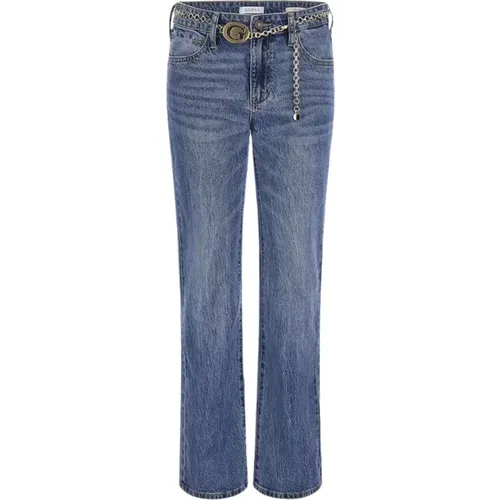 Classic Straight Leg Mid-Rise Jeans , female, Sizes: W27, W31, W25, W26 - Guess - Modalova
