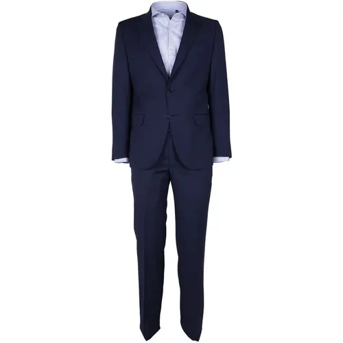 Virgin Wool Suit Drop 7 , male, Sizes: S - Made in Italia - Modalova