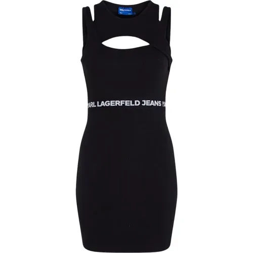 Logo Elastisches Tankkleid , Damen, Größe: XS - Karl Lagerfeld - Modalova