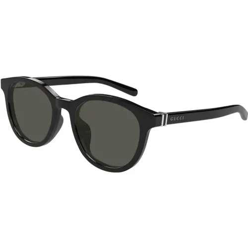 Schwarze/Graue Sonnenbrille für Männer , Herren, Größe: 54 MM - Gucci - Modalova