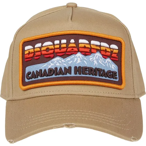 Canadian Patch Baseball Cap , male, Sizes: ONE SIZE - Dsquared2 - Modalova