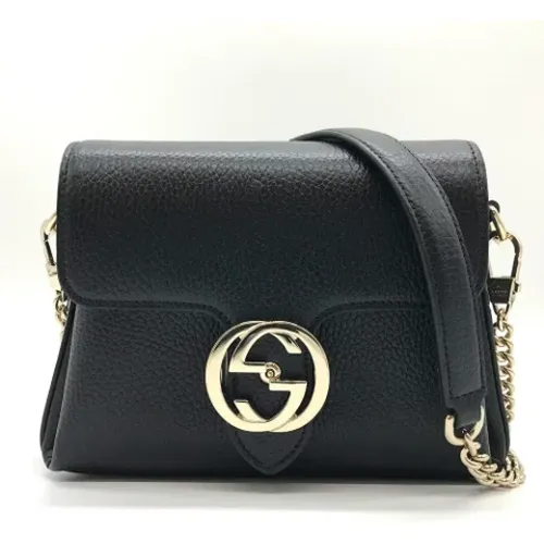 Pre-owned Leder schultertasche - Gucci Vintage - Modalova