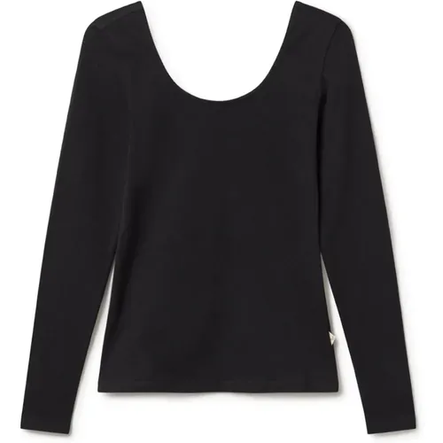 Pfirsich-Stoff Scoop Back Tee , Damen, Größe: XS - TWOTHIRDS - Modalova