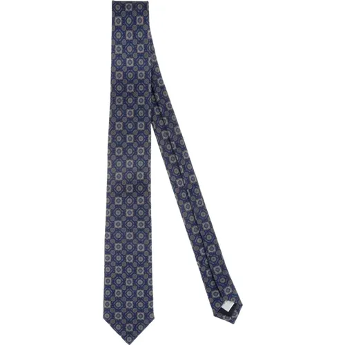 Silk Tie with Fantasy Pattern , male, Sizes: ONE SIZE - Errico Formicola - Modalova