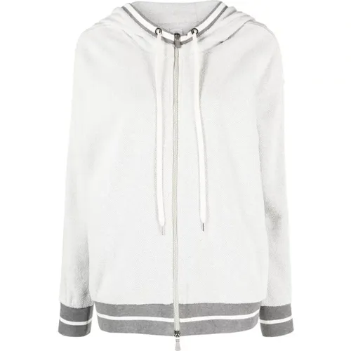Full zip sweatshirt with hood , female, Sizes: M - Eleventy - Modalova