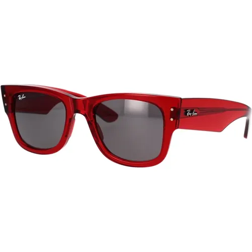 Rote Transparente Sonnenbrille Mega Wayfarer Stil , unisex, Größe: 51 MM - Ray-Ban - Modalova