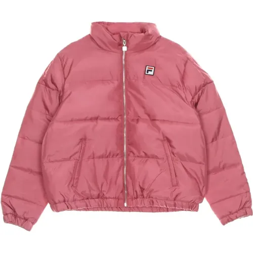 Baroque Rose Thin Puff Down Jacket , male, Sizes: L, M - Fila - Modalova