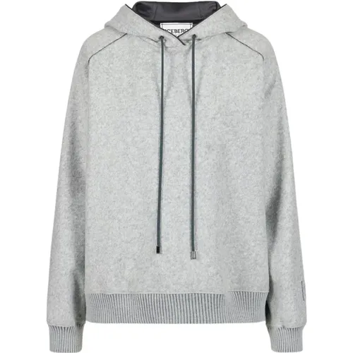 Melange Hooded Sweatshirt , Damen, Größe: L - Iceberg - Modalova