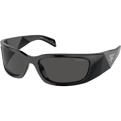 Schwarze/Dunkelgraue Sonnenbrille,Schwarze Sonnenbrille A19S - Prada - Modalova