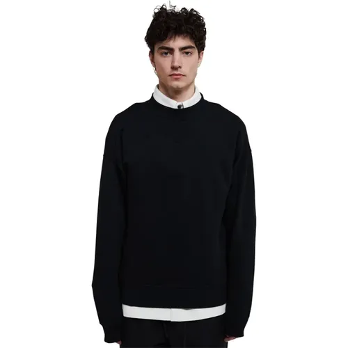 Cotton Sweater with Crew Neck , male, Sizes: S, L - Jil Sander - Modalova