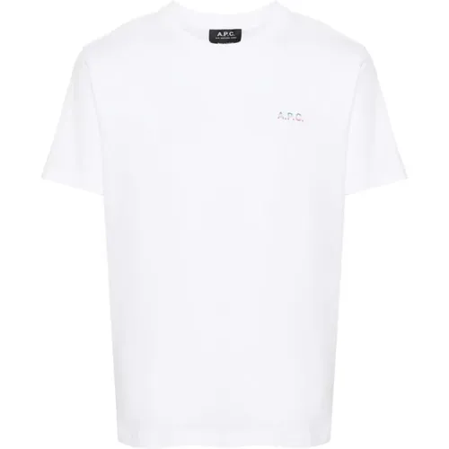 Weiße Baumwoll-Jersey-T-Shirt James , Herren, Größe: S - A.p.c. - Modalova