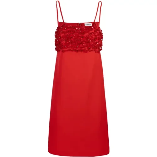 Rotes A-Linien-Kleid mit dünnen Trägern , Damen, Größe: M - P.a.r.o.s.h. - Modalova