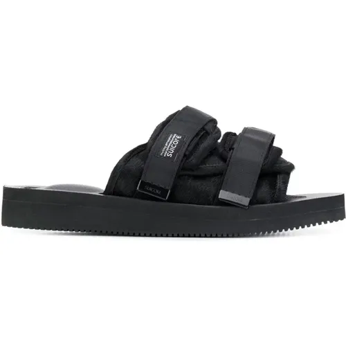 Stilvolle schwarze Slider für Männer , Herren, Größe: 45 EU - Suicoke - Modalova