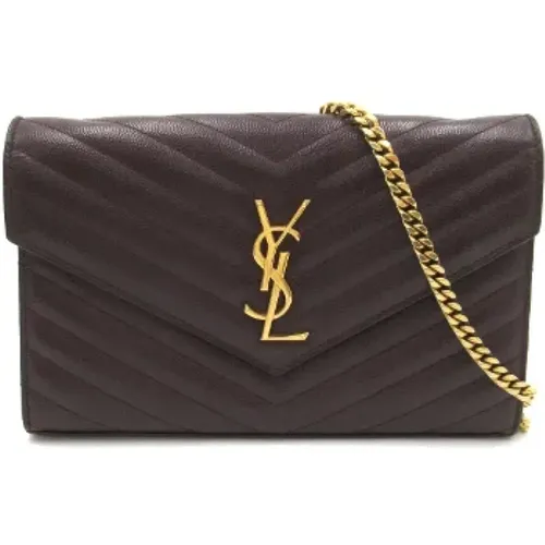 Pre-owned Leather shoulder-bags , female, Sizes: ONE SIZE - Yves Saint Laurent Vintage - Modalova