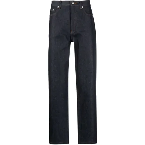 Dunkelblaue Straight-Leg Jeans , Herren, Größe: W30 - A.P.C. - Modalova