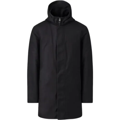 Navy Roland Mid-Length Parka with Removable Hood , male, Sizes: S, 2XS, 2XL - Mackage - Modalova