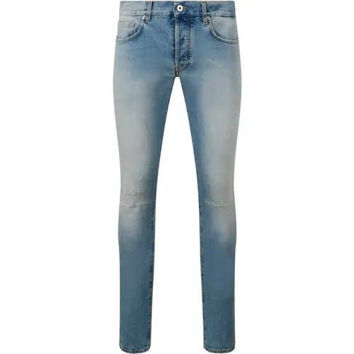 Bleached Denim Straight Jeans - 14 Bros - Modalova
