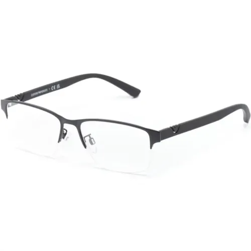 Schwarze Optische Brille Klassischer Stil - Emporio Armani - Modalova