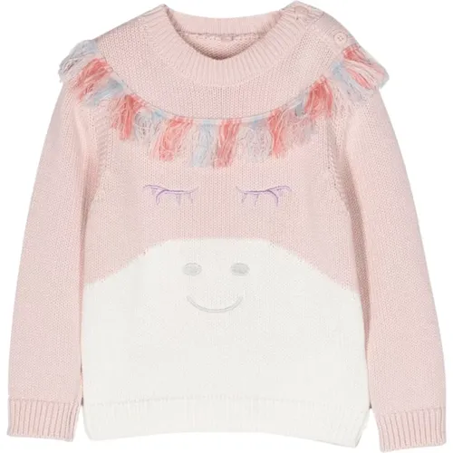 Rosa Strickpullover Einhorn Fransen - Stella Mccartney - Modalova