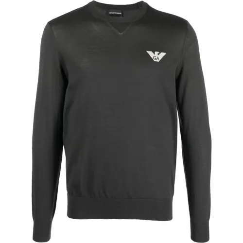 Jacquard Langarm Pullover - Emporio Armani - Modalova