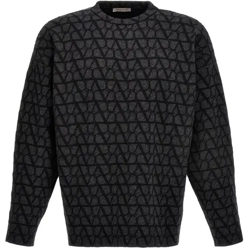 Logo Sweater for Men , male, Sizes: L, M - Valentino - Modalova