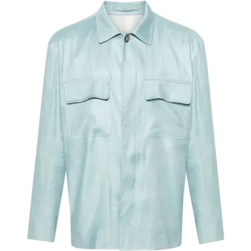 Buttoned shirt jacket , male, Sizes: L - Lardini - Modalova