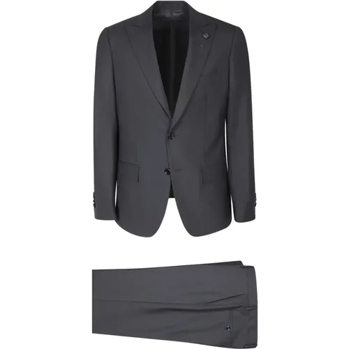 Wool Single-Breasted Suit with Notched Lapels , male, Sizes: 2XL, S, M - Lardini - Modalova