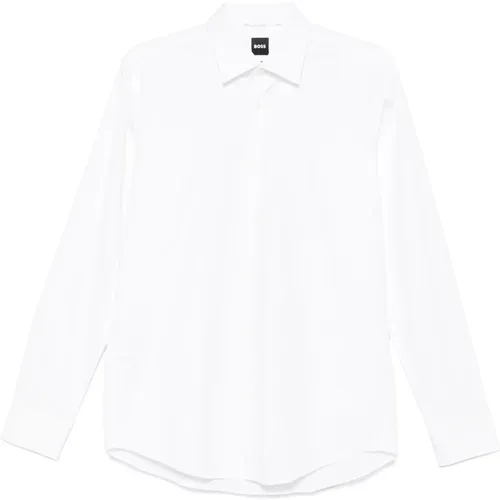 Easy Iron Dress Shirt in Cotton , male, Sizes: L, 5XL, 2XL - Hugo Boss - Modalova