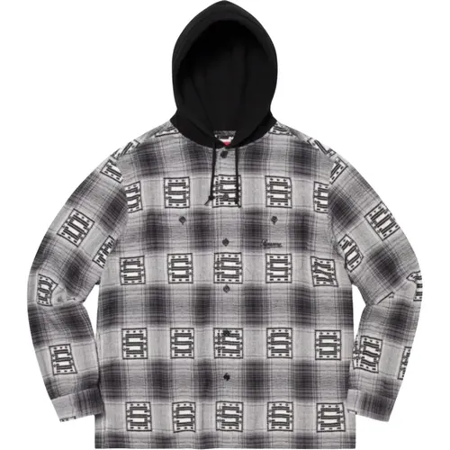 Limitierte Auflage Shadow Plaid Kapuzenpullover Schwarz - Supreme - Modalova