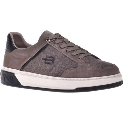 Trainers in taupe fabric and suede , Herren, Größe: 44 EU - Baldinini - Modalova