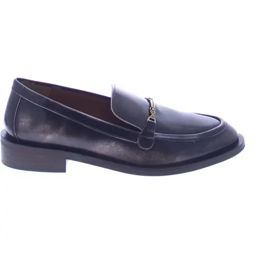 Moderne Loafers mit Femininem Metallsattel , Damen, Größe: 39 EU - Bronx - Modalova