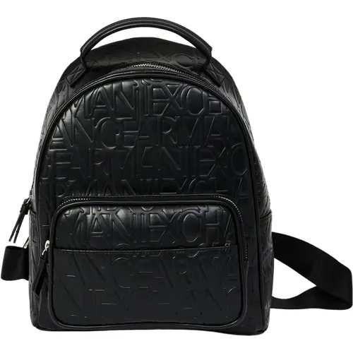Stylish Logo Print Backpack , female, Sizes: ONE SIZE - Armani Exchange - Modalova