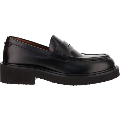 Calfskin Moccasin Rubber Bottom , male, Sizes: 8 UK, 5 UK, 9 UK, 7 UK, 10 UK, 6 UK - Valentino Garavani - Modalova